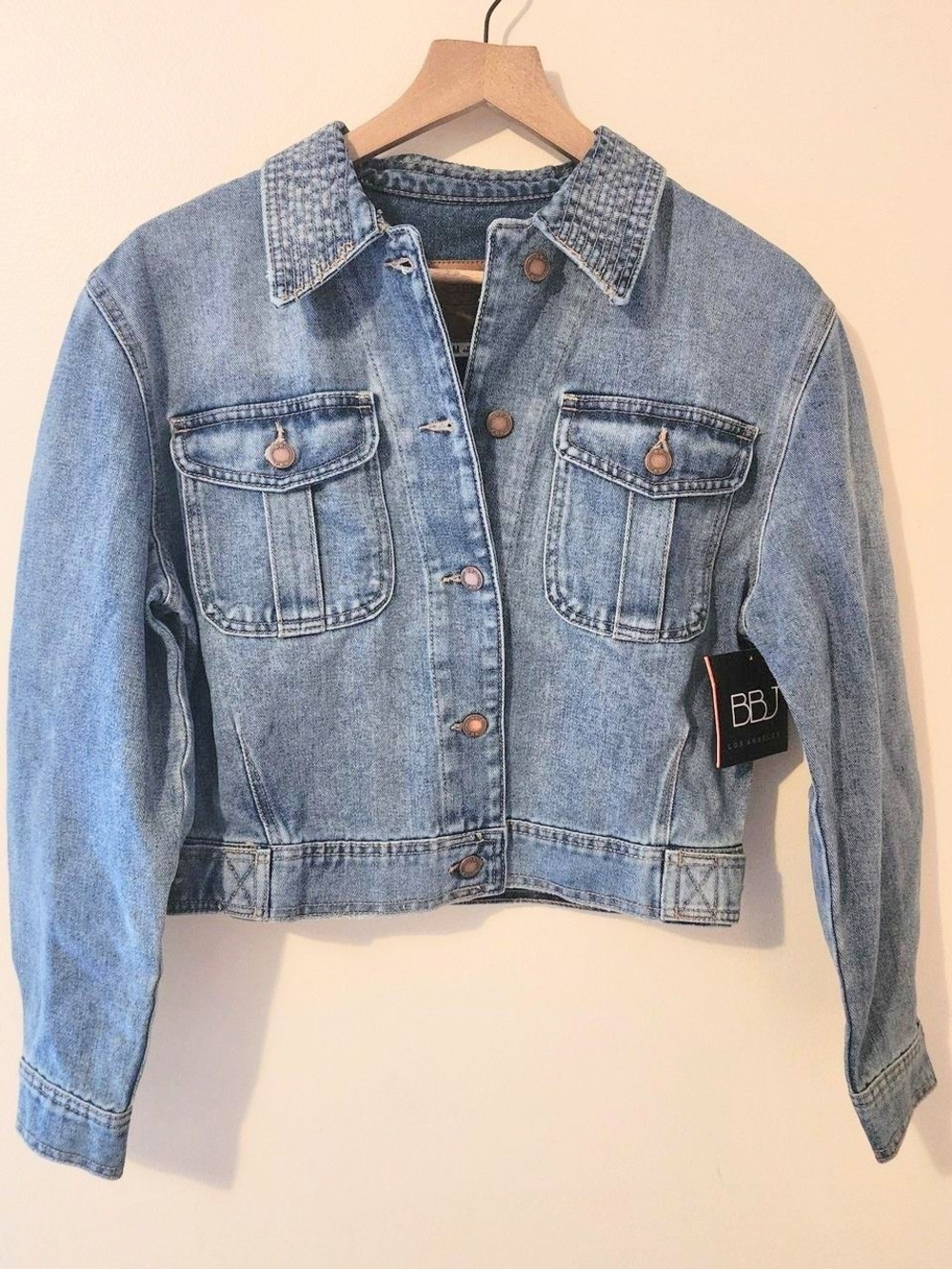 Denim Jacket - Light Wash Women's Cropped Jean Jacket